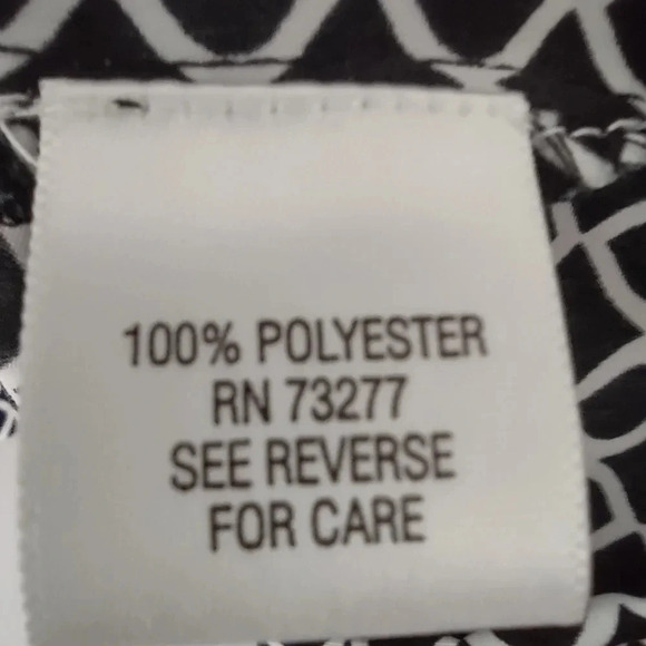 Dana Buchman women's size xl geometric print black sleeveless top office wear - Picture 6 of 7